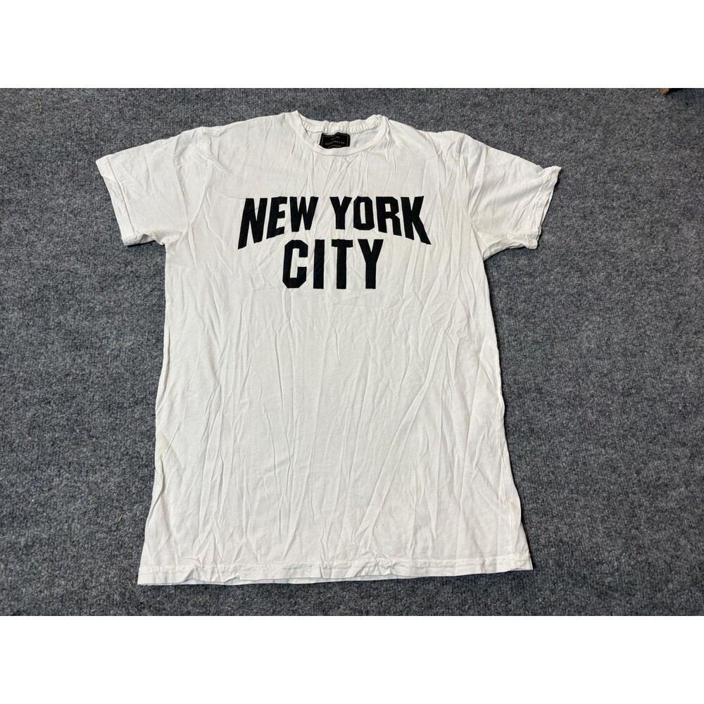 Retrobrand Shirt Mens S White Short Sleeve Crew Neck New York City Graphic Tee